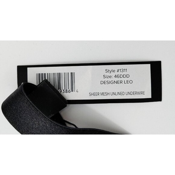 Curvy Couture 1311 Sheer Mesh Full Coverage Unlined Underwire Bra Size 46DDD - Picture 4 of 6